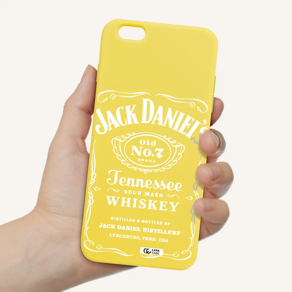 a white background with black dots Apple iPhone 6 s plus Silicone canary yellow Case