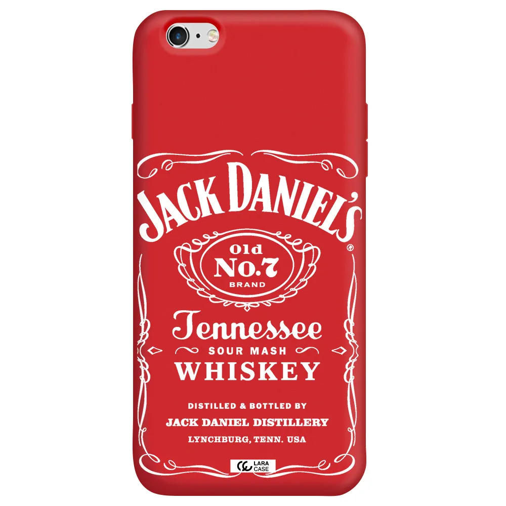 a white background with black dots Apple iPhone 6 s plus Silicone Imperial Red Case