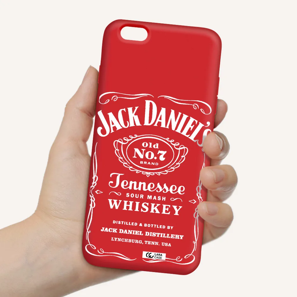 a white background with black dots Apple iPhone 6 s plus Silicone Imperial Red Case