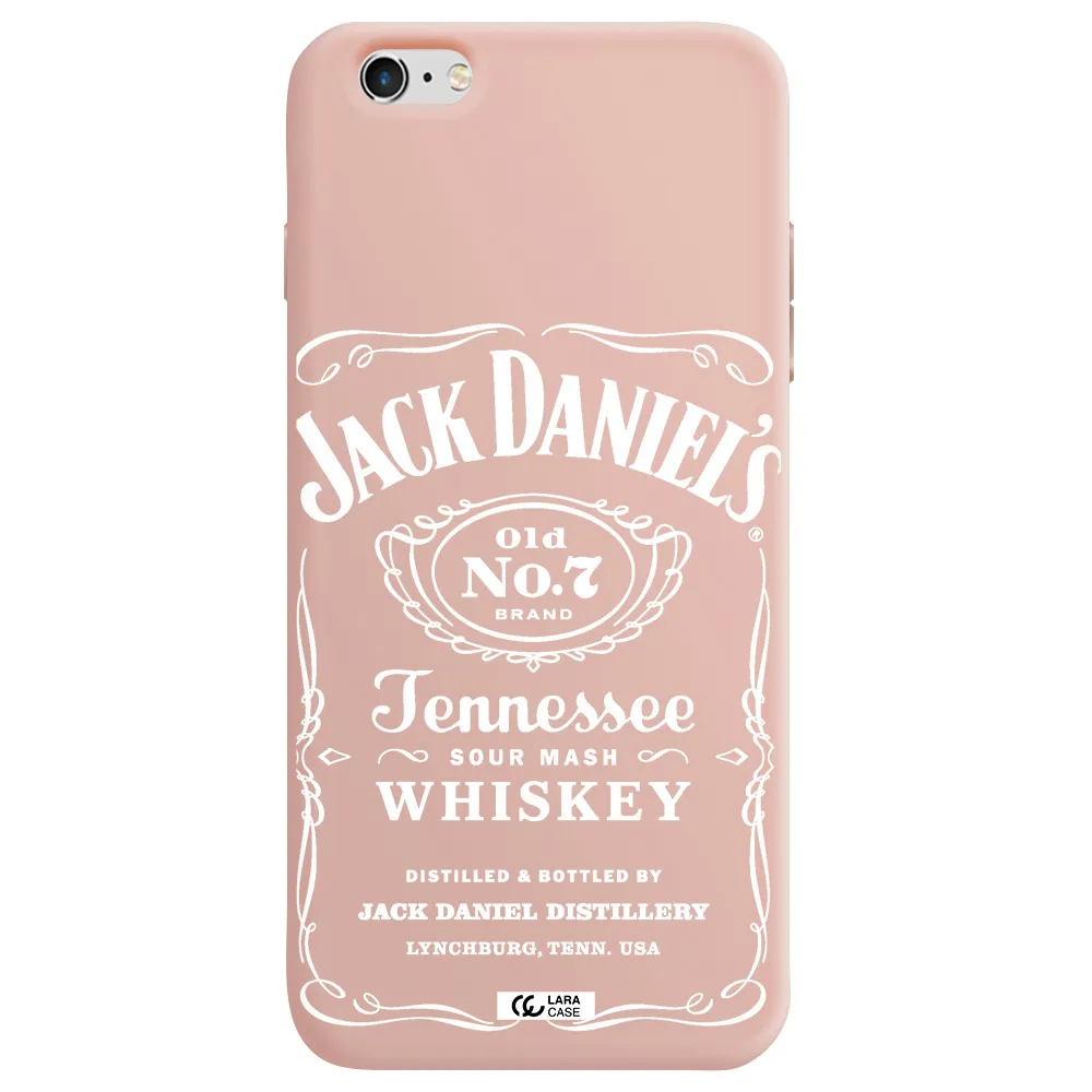 a white background with black dots Apple iPhone 6 s plus Silicone pastel pink Case