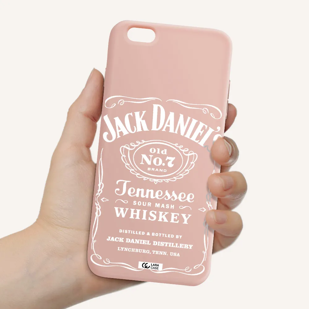 a white background with black dots Apple iPhone 6 s plus Silicone pastel pink Case