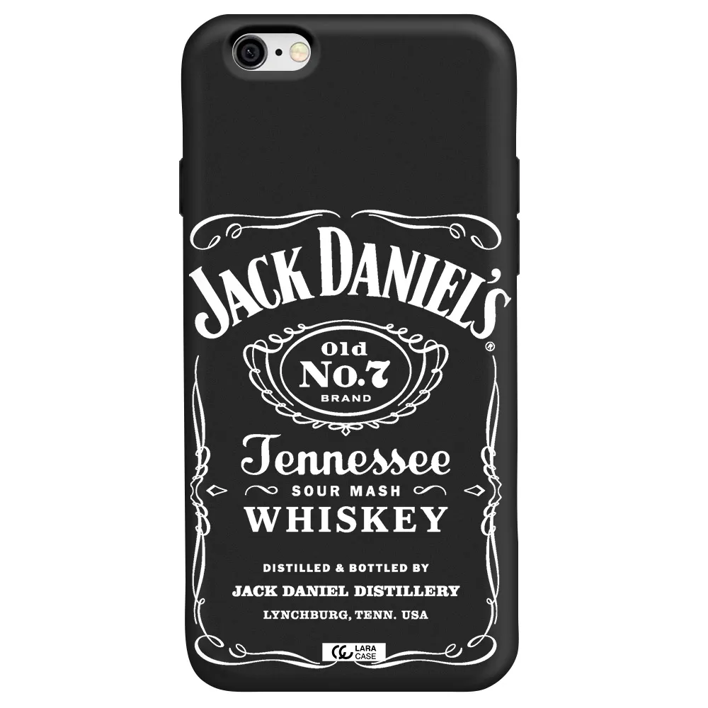 a white background with black dots Apple iPhone 6 Silicone black Case