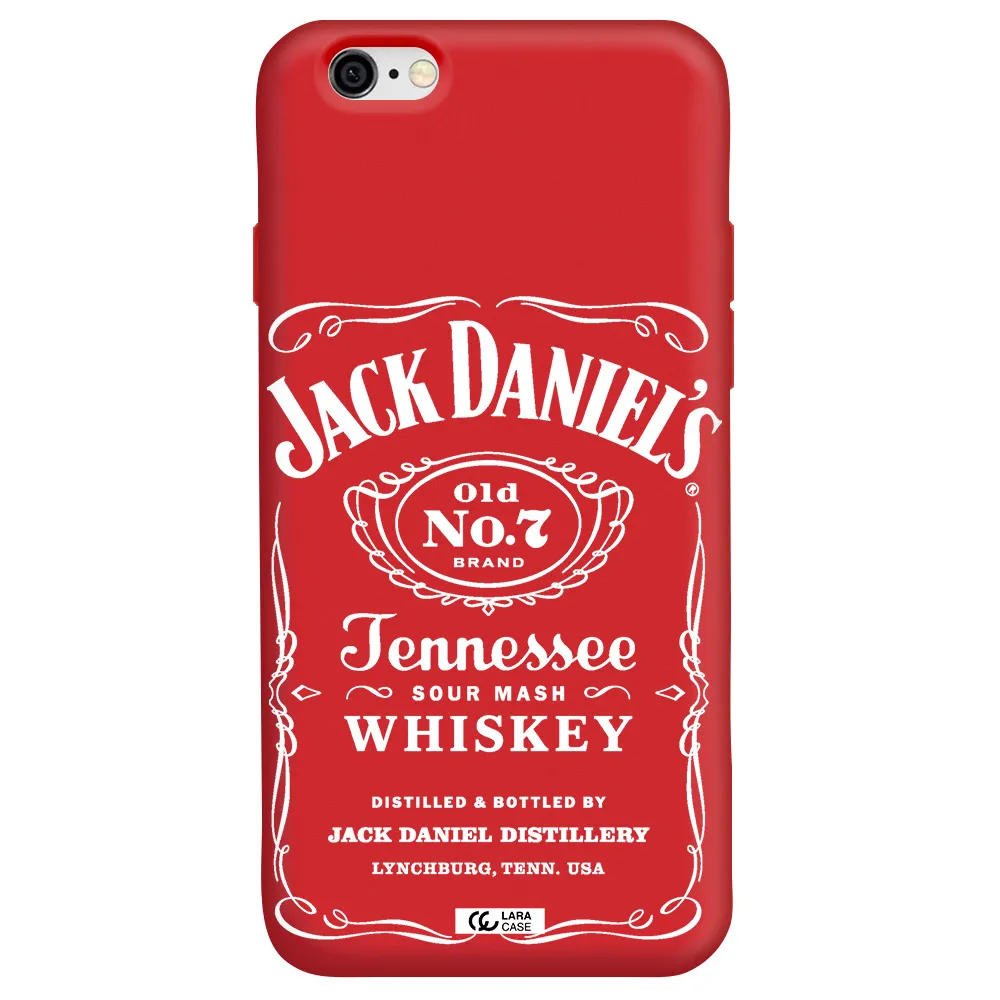 a white background with black dots Apple iPhone 6 Silicone Imperial Red Case