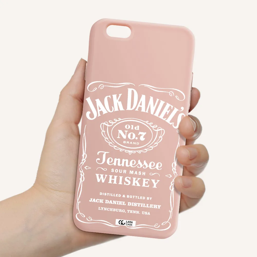 a white background with black dots Apple iPhone 6 Silicone pastel pink Case