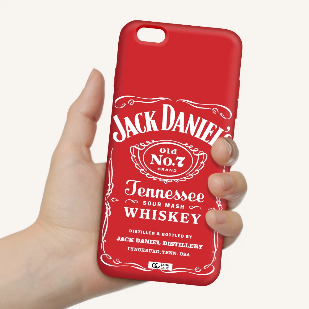 a white background with black dots Apple iPhone 6S Silicone Imperial Red Case