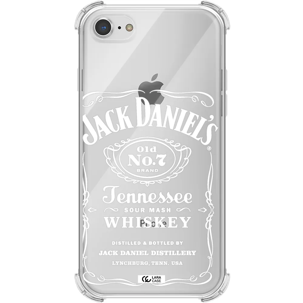 a white background with black dots Apple iPhone 7 Clear PC Case