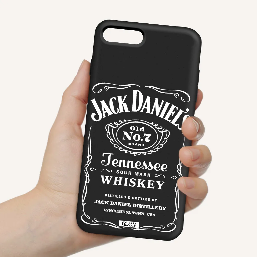 a white background with black dots Apple iPhone 7 plus Silicone black Case