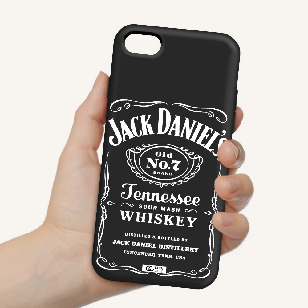 a white background with black dots Apple iPhone 7 Silicone black Case