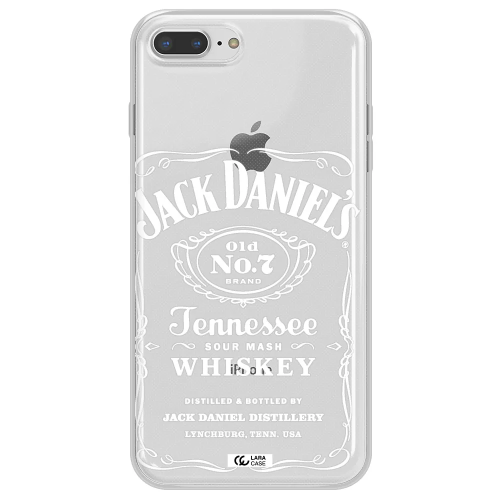 a white background with black dots Apple iPhone 8 plus Clear TPU Case