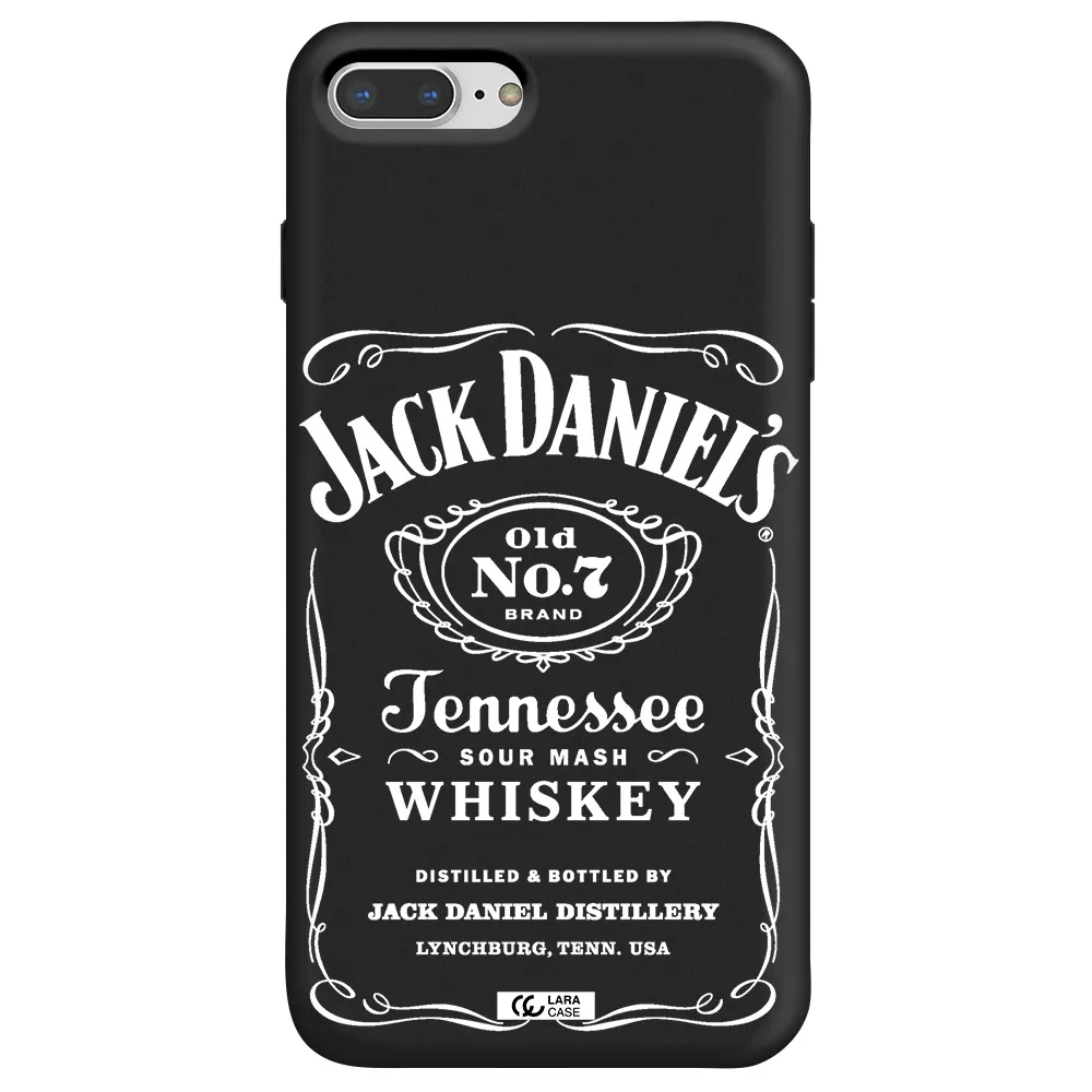 a white background with black dots Apple iPhone 8 plus Silicone black Case