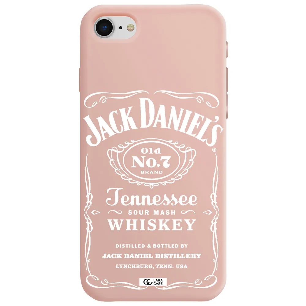 a white background with black dots Apple iPhone se 2020 Silicone pastel pink Case