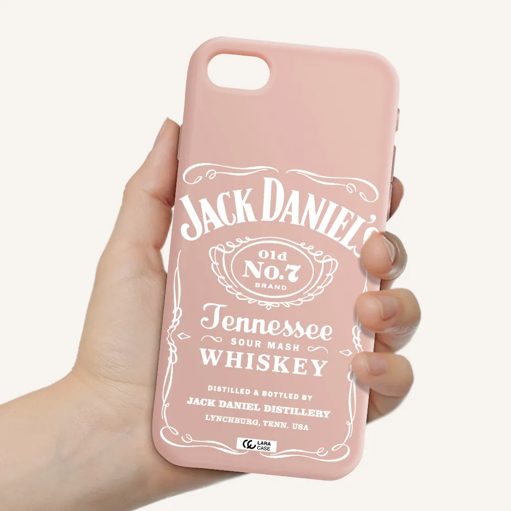 a white background with black dots Apple iPhone se 2020 Silicone pastel pink Case