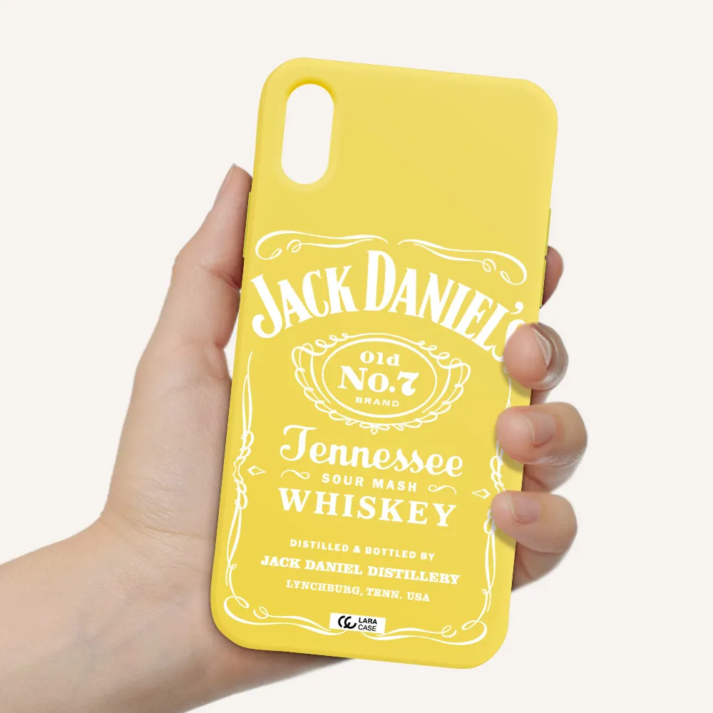 a white background with black dots Apple iPhone X Silicone canary yellow Case