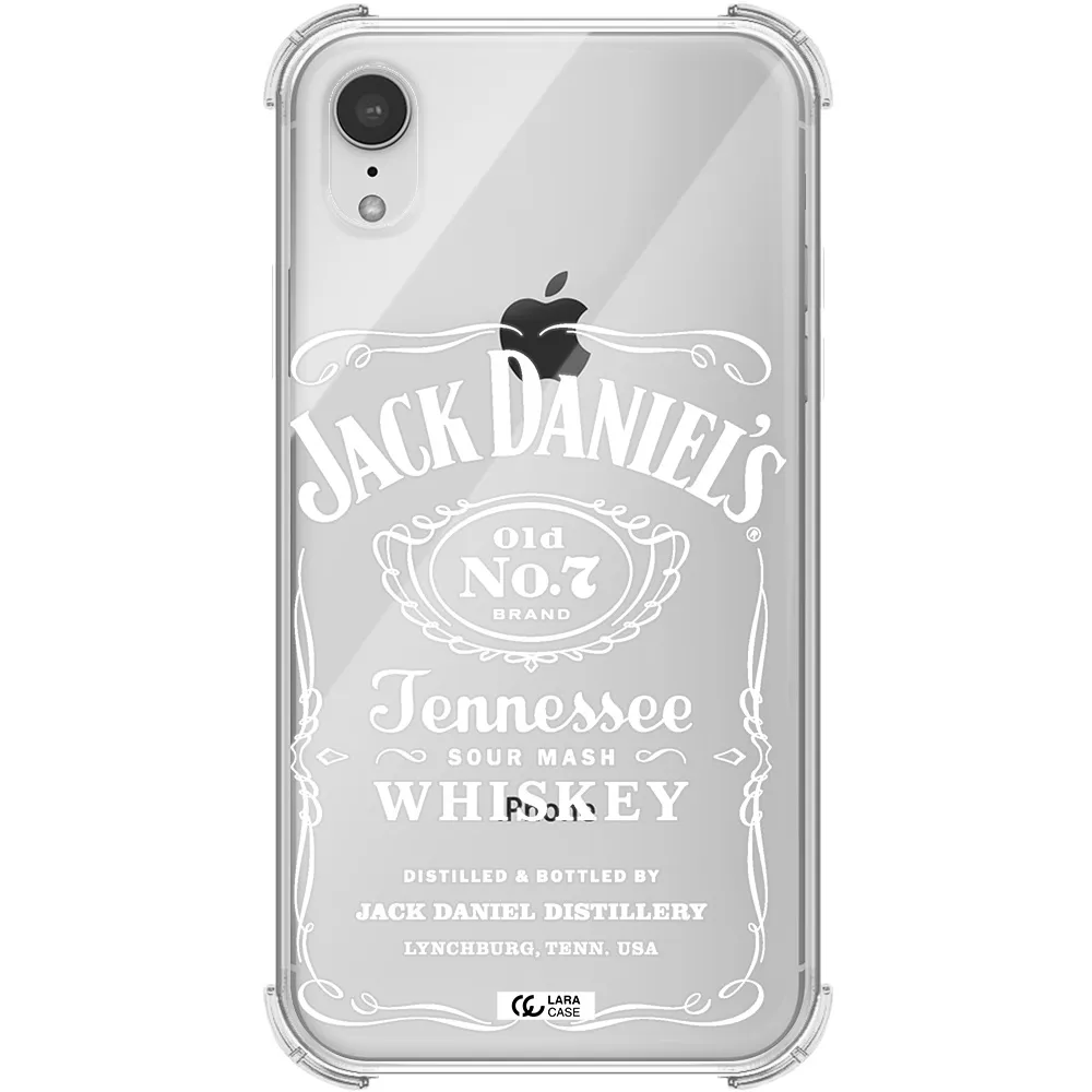 a white background with black dots Apple iPhone XR Clear PC Case