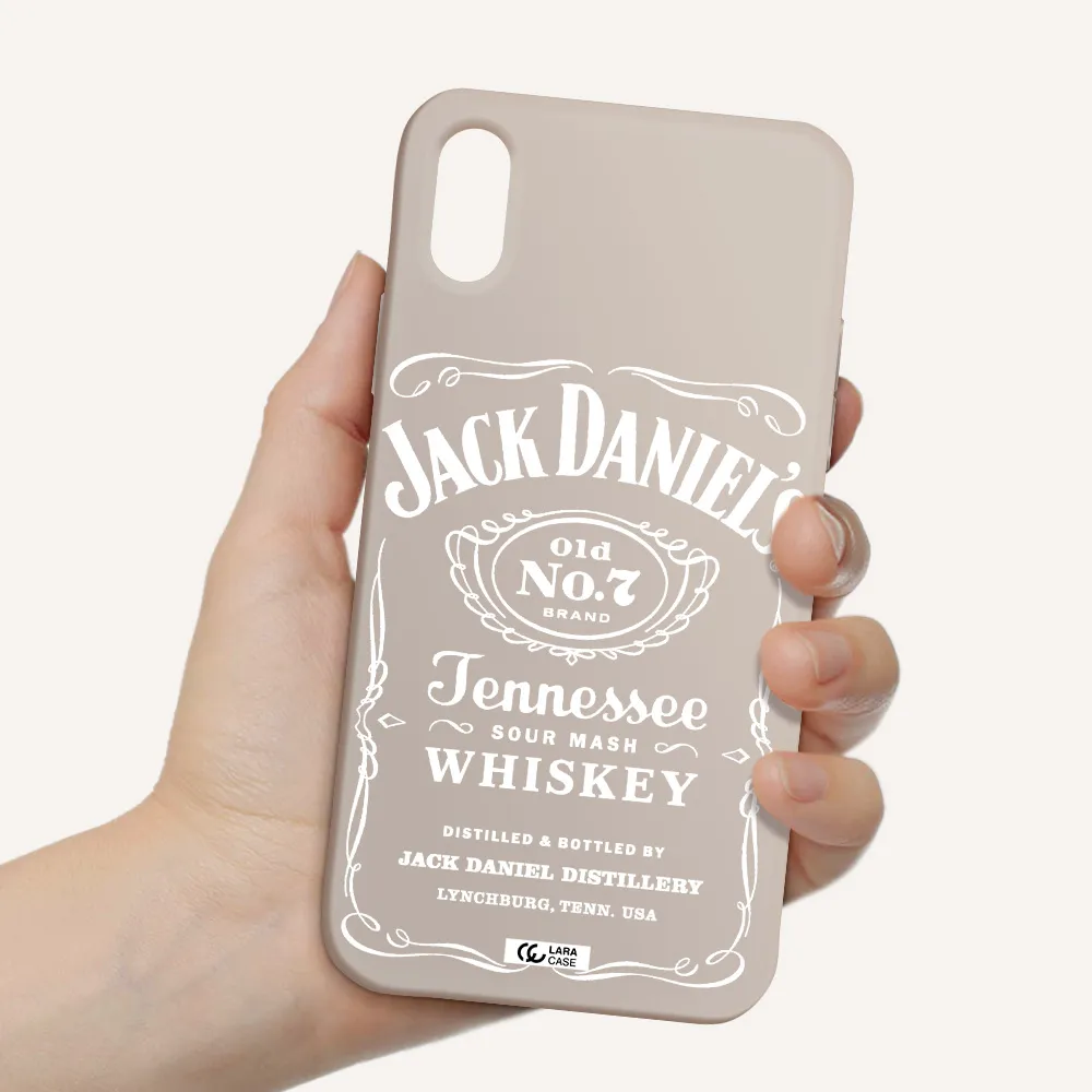 a white background with black dots Apple iPhone XS Silicone Stone Case