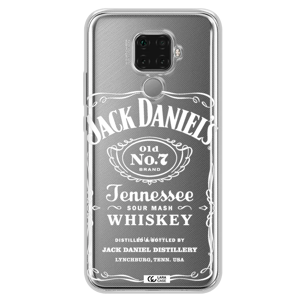 a white background with black dots Huawei Mate 30 Lite Clear TPU Case