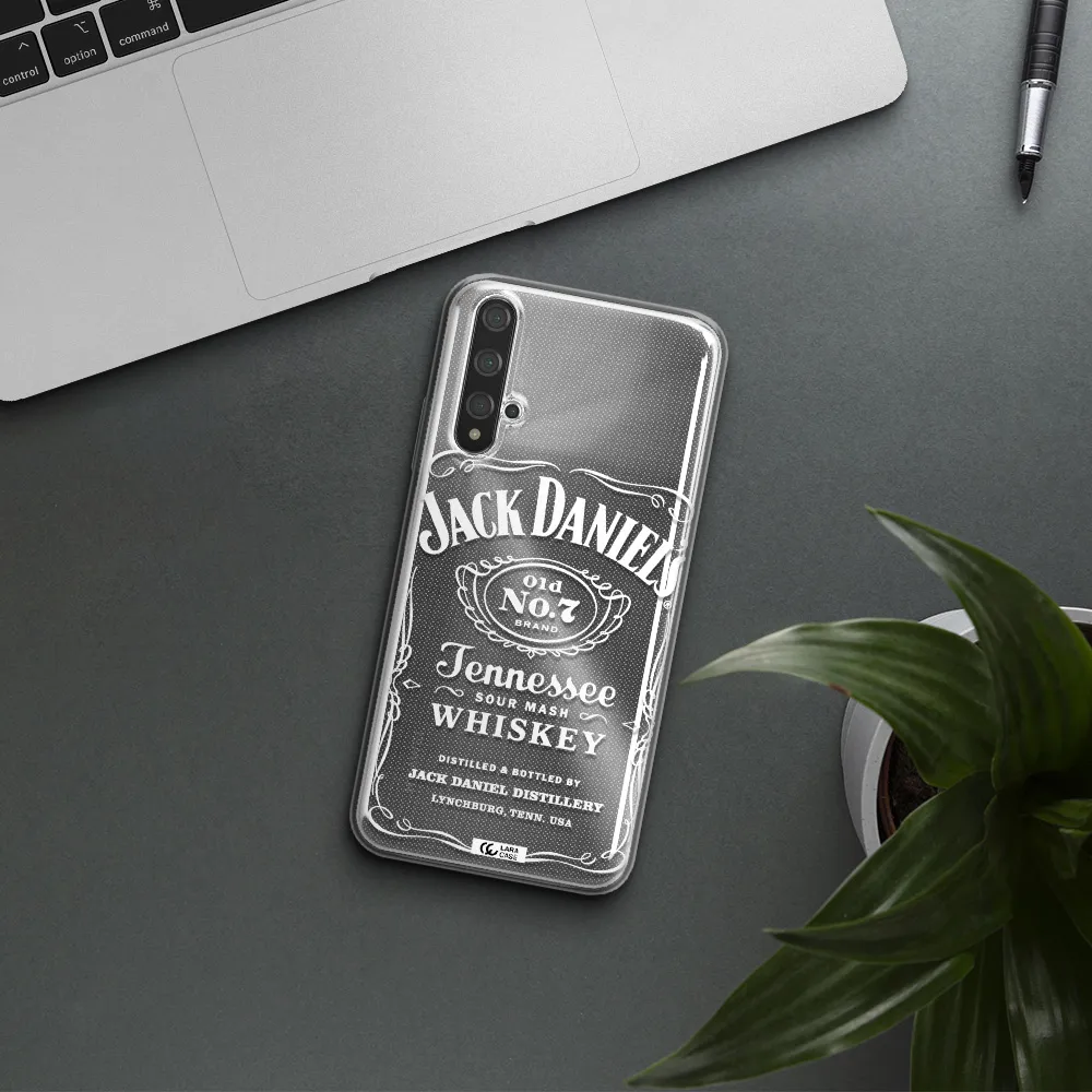 a white background with black dots Huawei Nova 5t Clear TPU Case