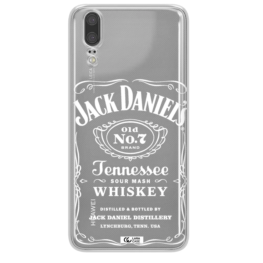 a white background with black dots Huawei P20 Clear TPU Case