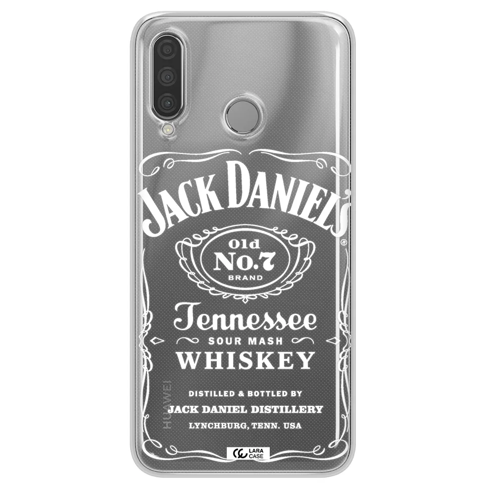 a white background with black dots Huawei P30 Lite Clear TPU Case