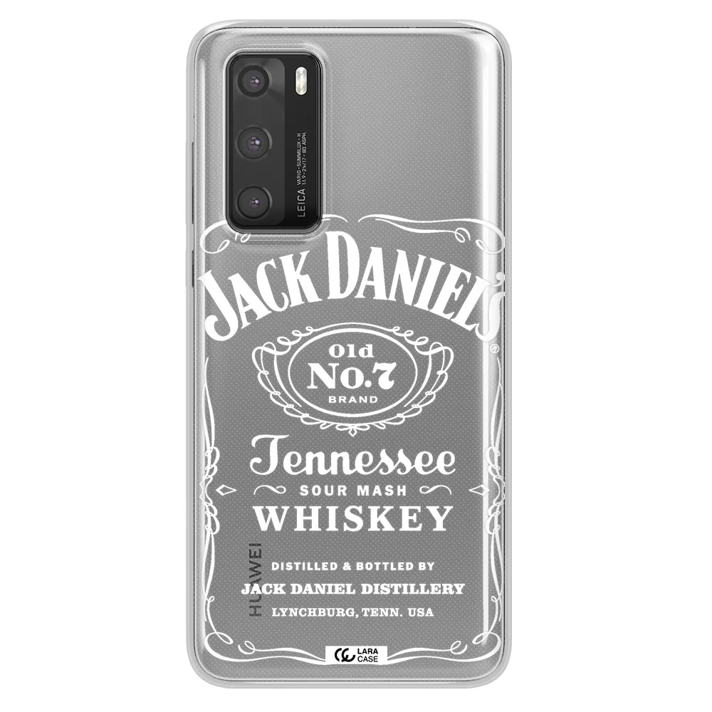 a white background with black dots Huawei P40 Clear TPU Case