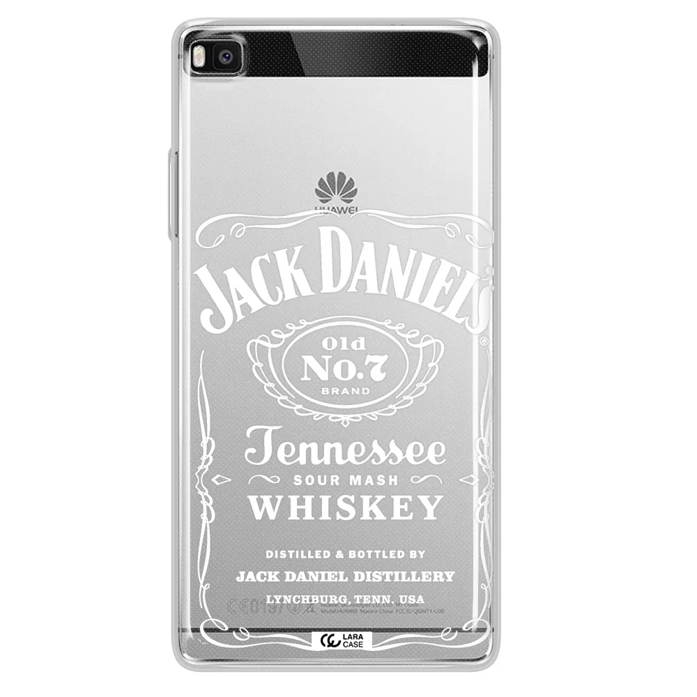 a white background with black dots Huawei P8 Clear TPU Case