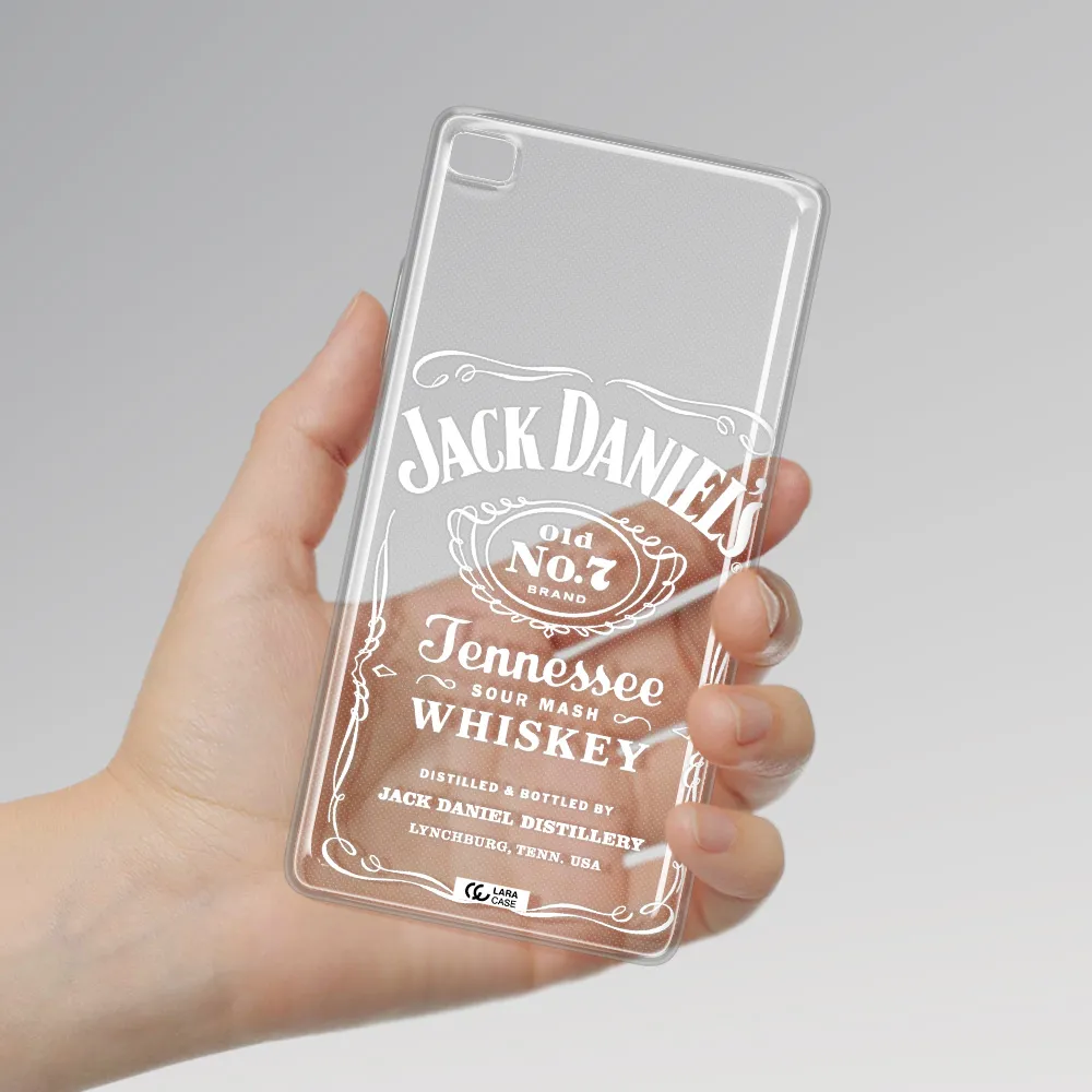 a white background with black dots Huawei P8 Clear TPU Case