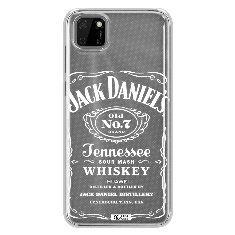 a white background with black dots Huawei Y5P Clear TPU Case