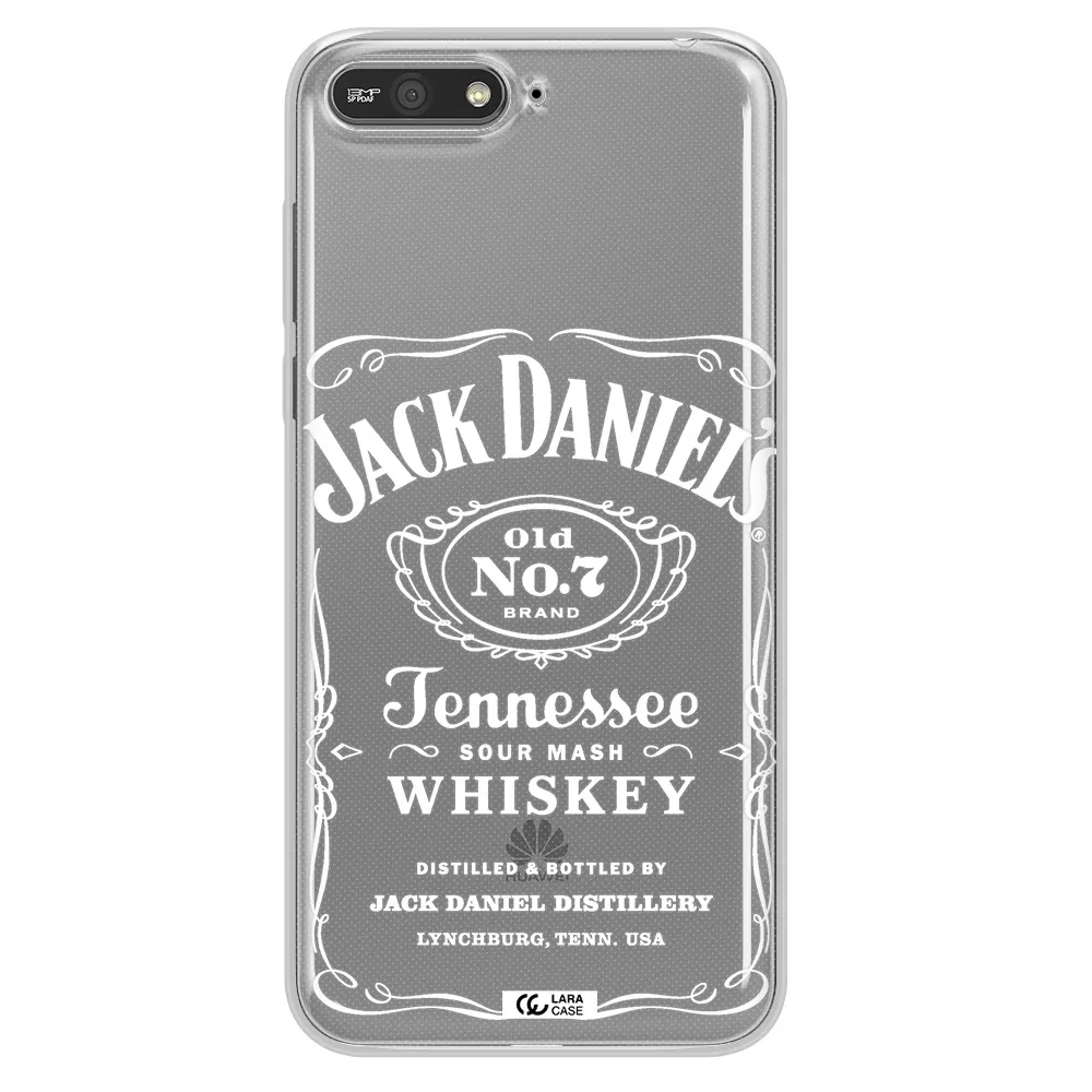 a white background with black dots Huawei Y6 2018 Clear TPU Case