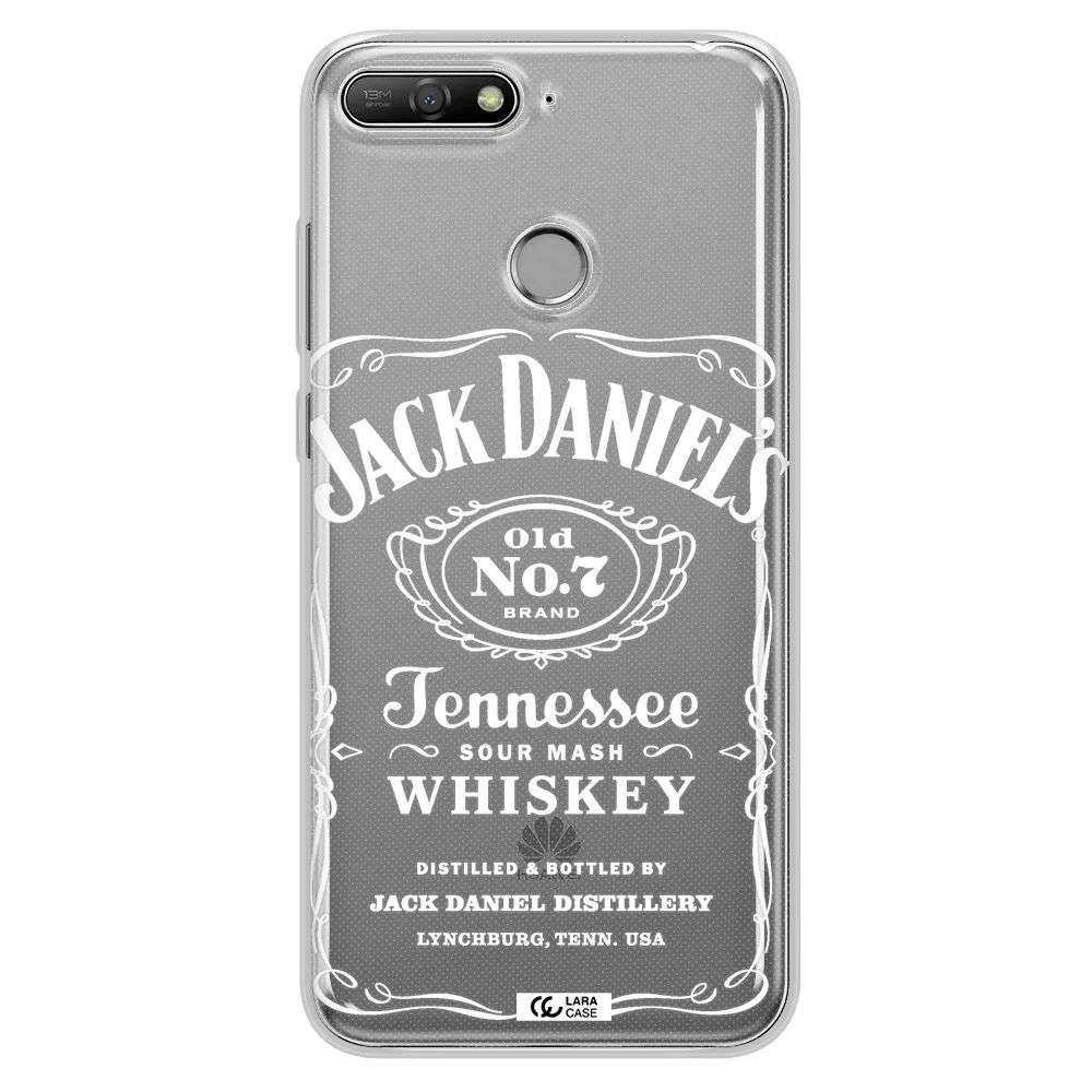 a white background with black dots Huawei Y6 Prime 2018 Clear TPU Case