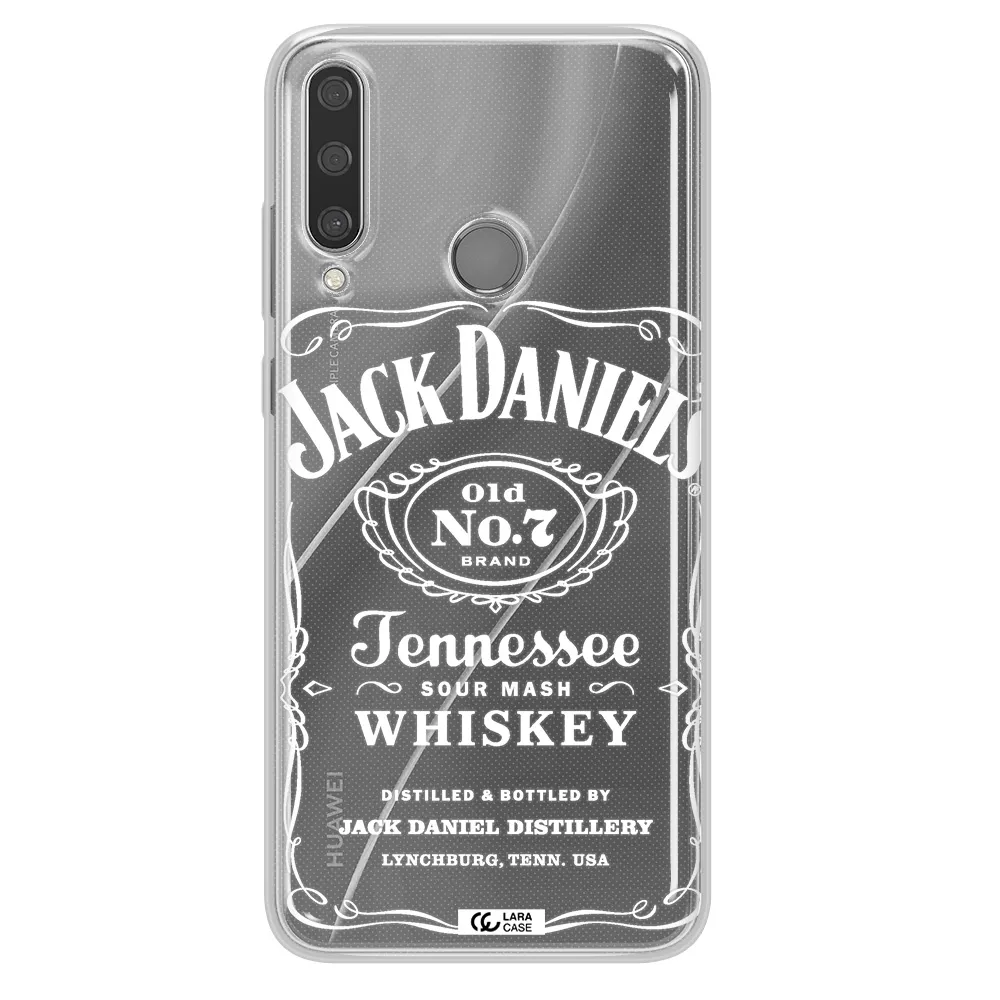 a white background with black dots Huawei Y6P Clear TPU Case