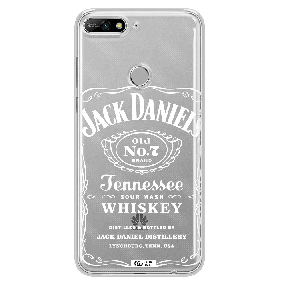 a white background with black dots Huawei Y7 2018 Clear TPU Case