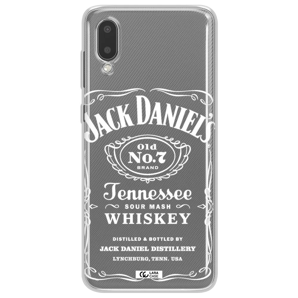 a white background with black dots Samsung A02 Clear TPU Case