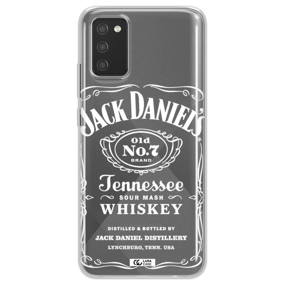 a white background with black dots Samsung A02S Clear TPU Case