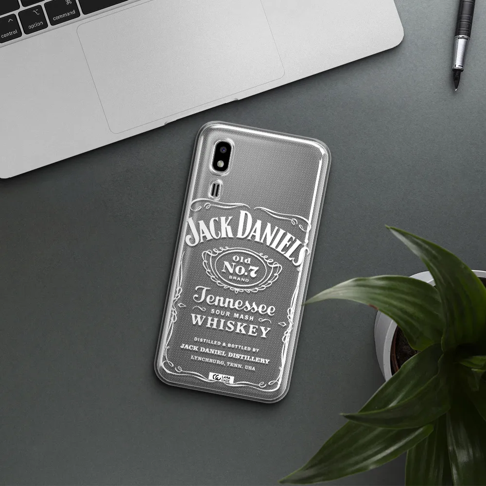 a white background with black dots Samsung A2 Core Clear TPU Case