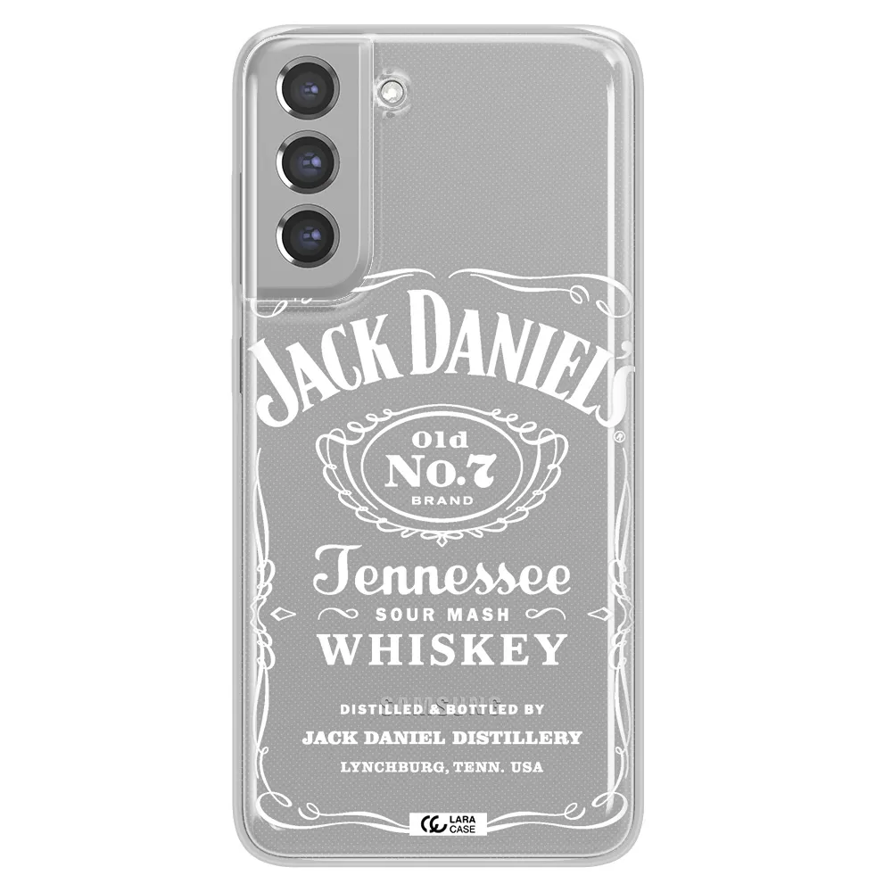 a white background with black dots Samsung A21 Fe Clear TPU Case