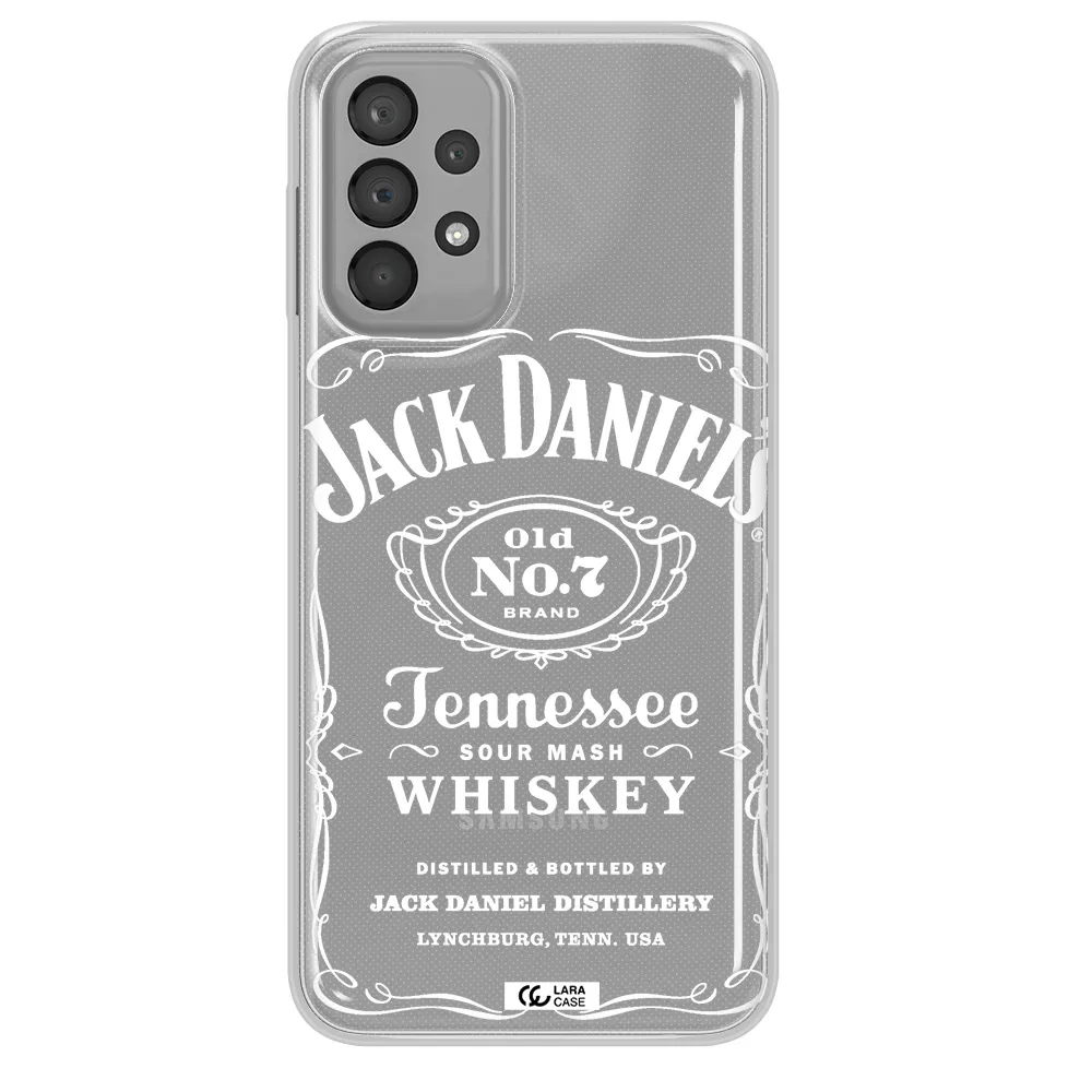 a white background with black dots Samsung A23 Clear TPU Case