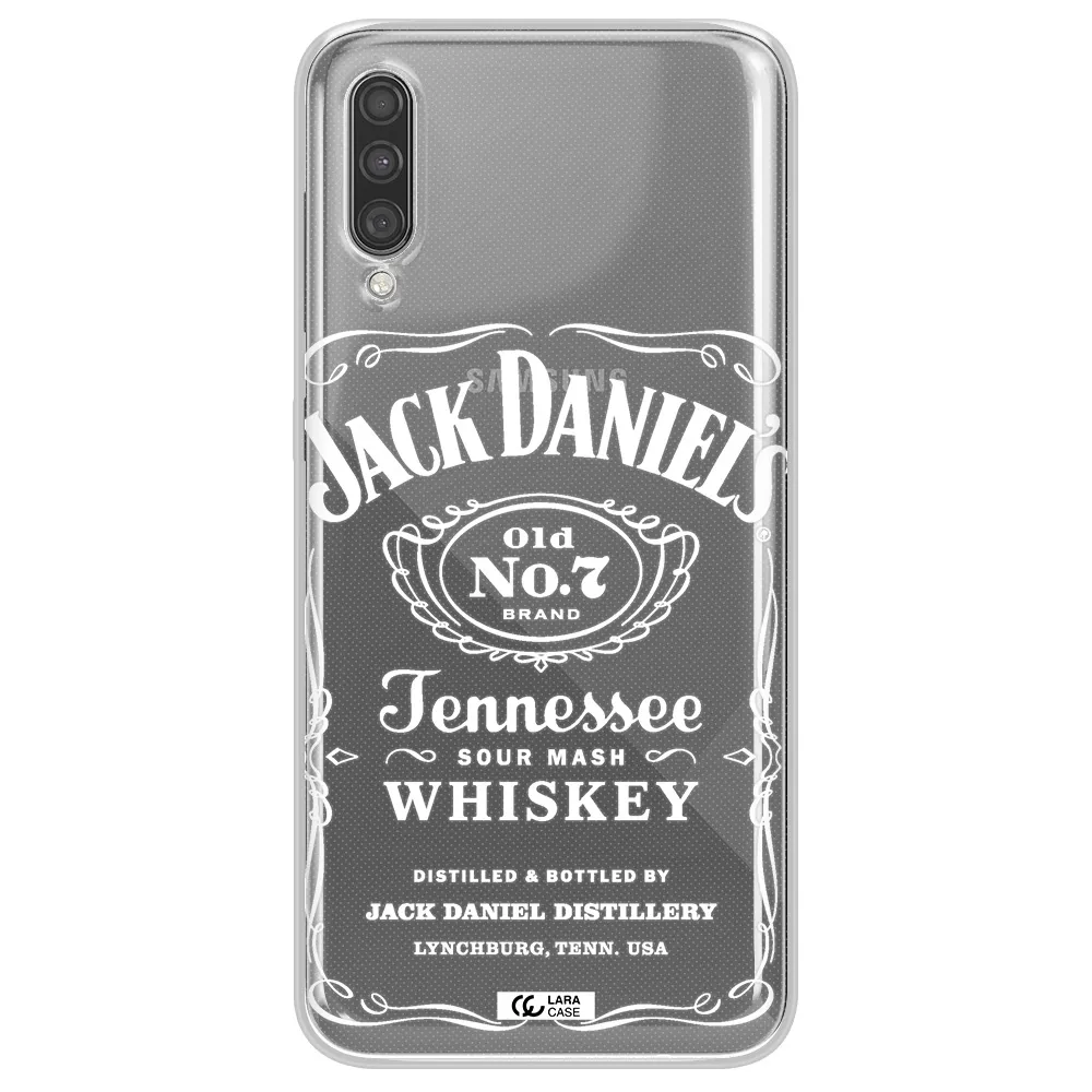 a white background with black dots Samsung A30S Clear TPU Case