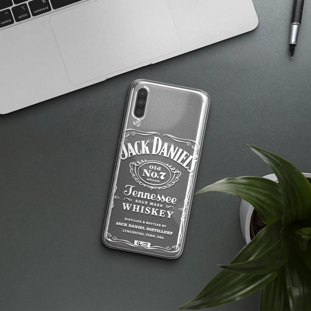 a white background with black dots Samsung A30S Clear TPU Case