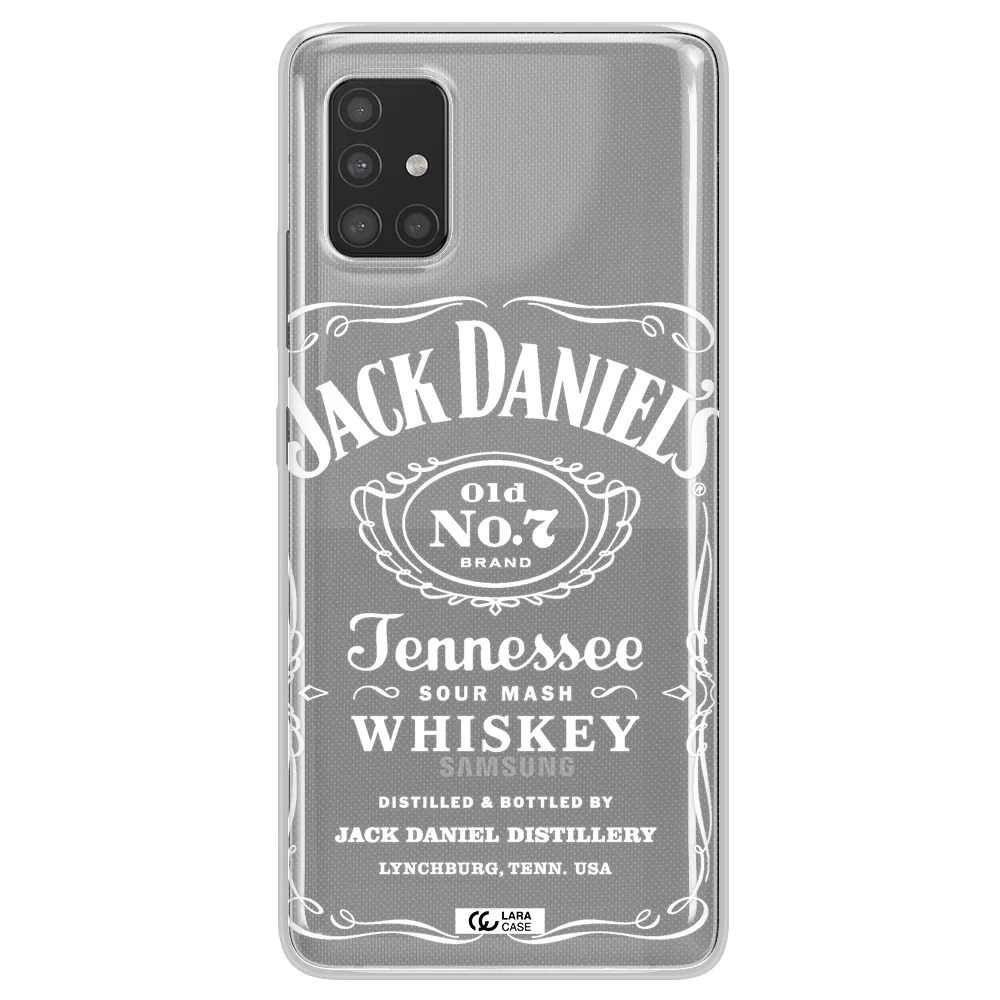 a white background with black dots Samsung A51 Clear TPU Case