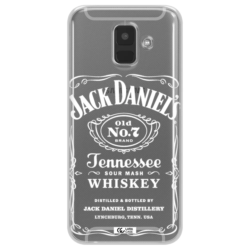 a white background with black dots Samsung A6 Clear TPU Case