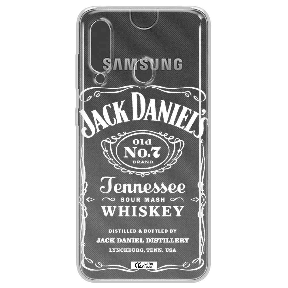 a white background with black dots Samsung A60 Clear TPU Case