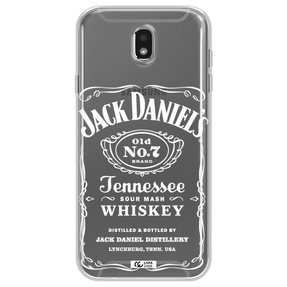 a white background with black dots Samsung J7 Pro Clear TPU Case