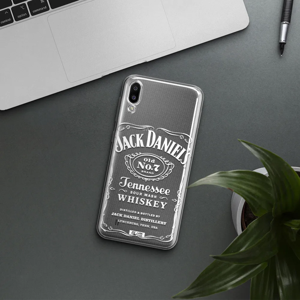 a white background with black dots Samsung M10 Clear TPU Case