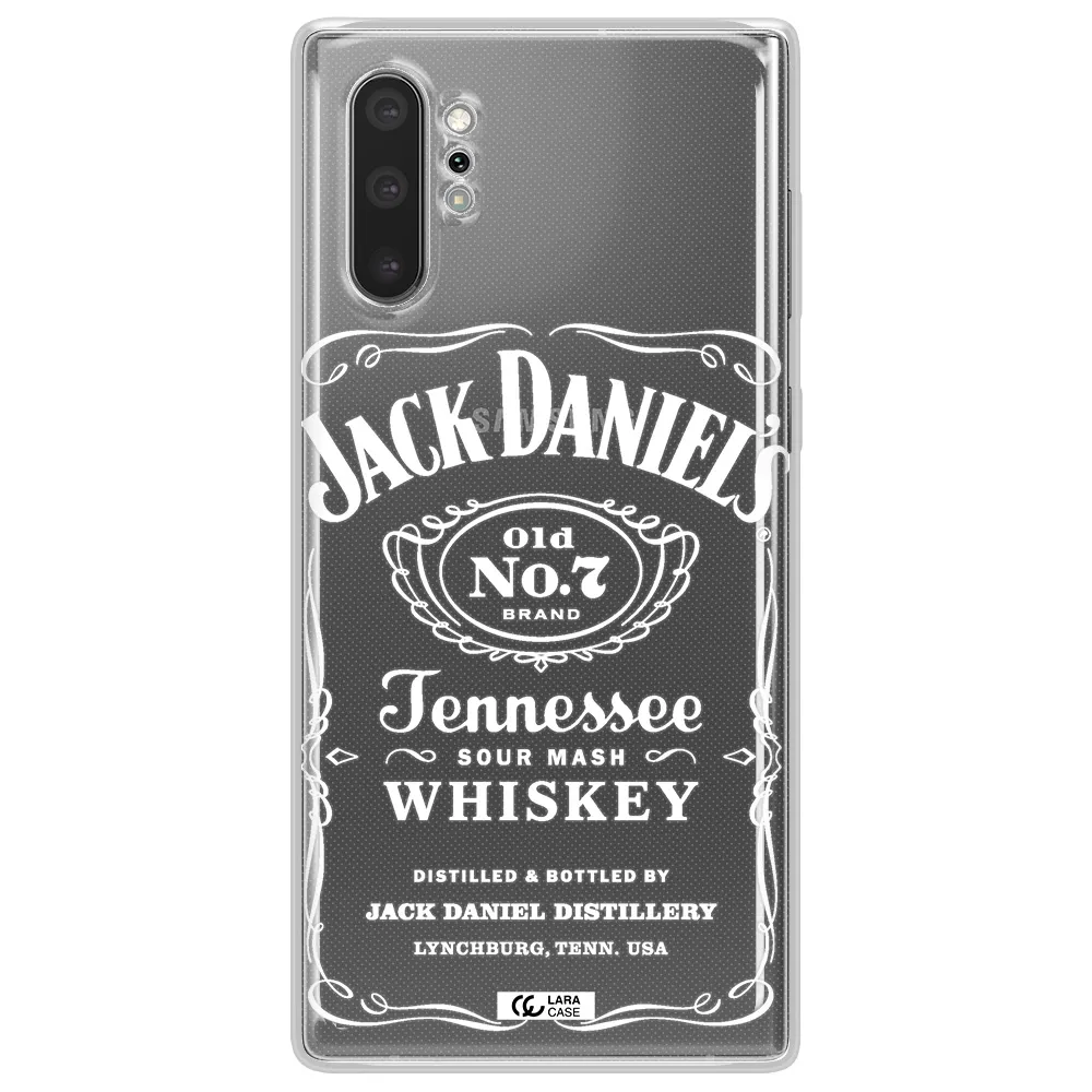 a white background with black dots Samsung Note 10 Plus Clear TPU Case