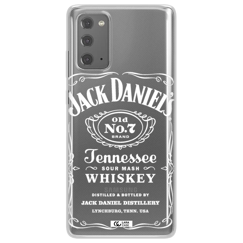 a white background with black dots Samsung Note 20 Clear TPU Case