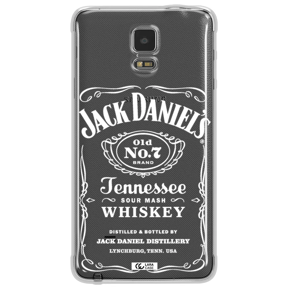 a white background with black dots Samsung Note 4 Clear TPU Case