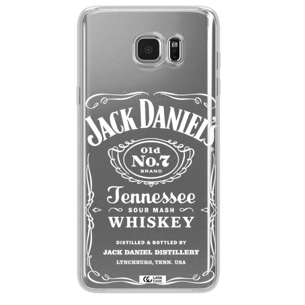 a white background with black dots Samsung Note 5 Clear TPU Case