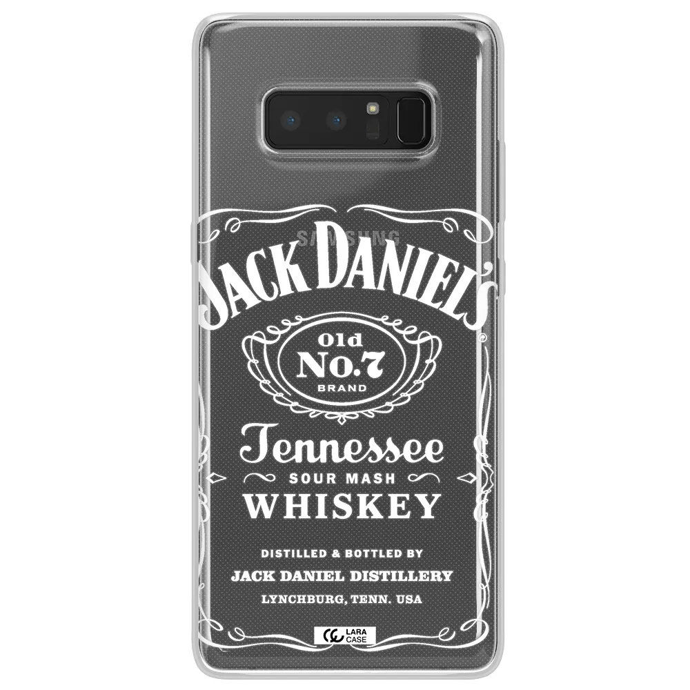 a white background with black dots Samsung Note 8 Clear TPU Case