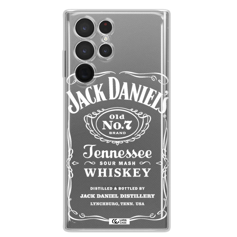 a white background with black dots Samsung S 22 Ultra Clear TPU Case