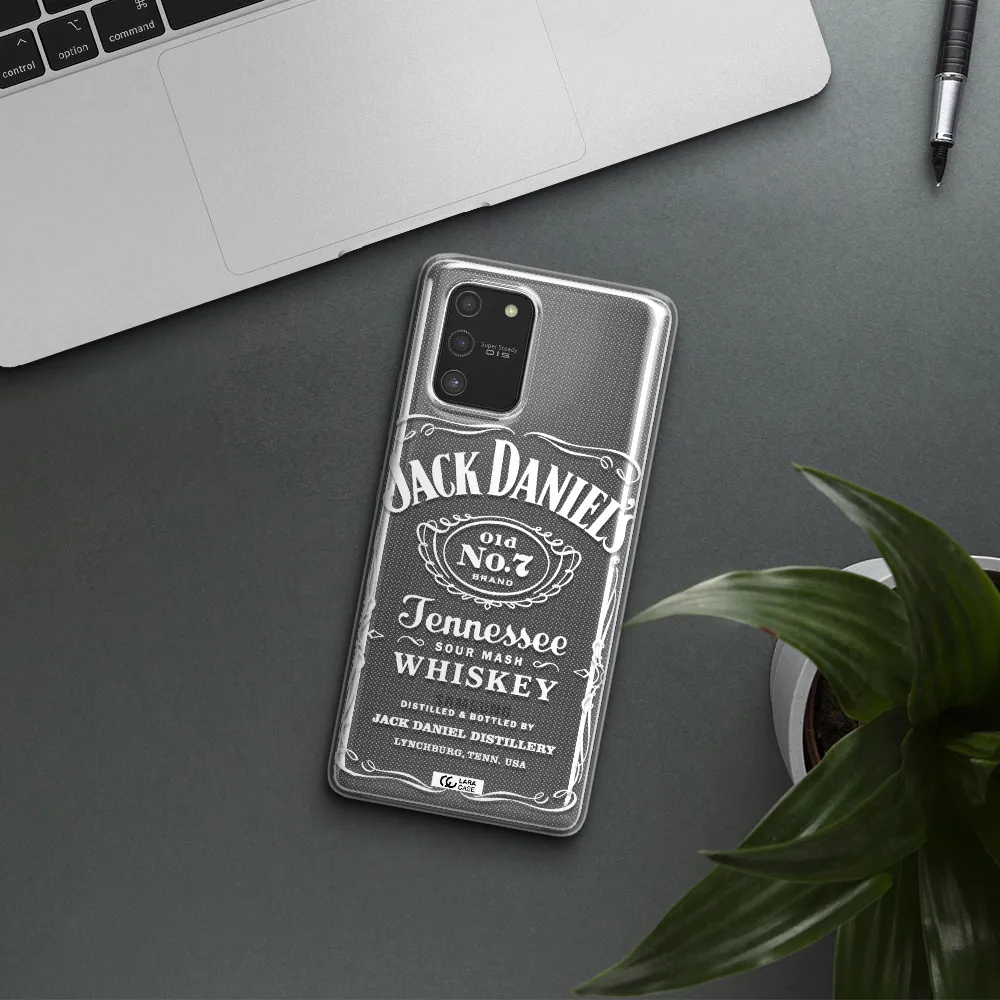 a white background with black dots Samsung S10 Lite Clear TPU Case